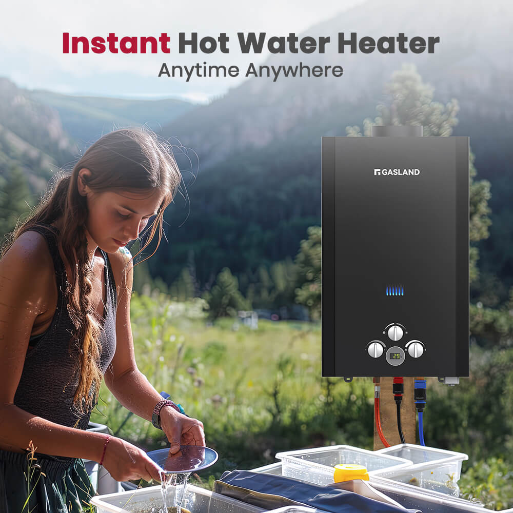 GASLAND-GASLAND Tankless Propane Water Heater - 10L Black