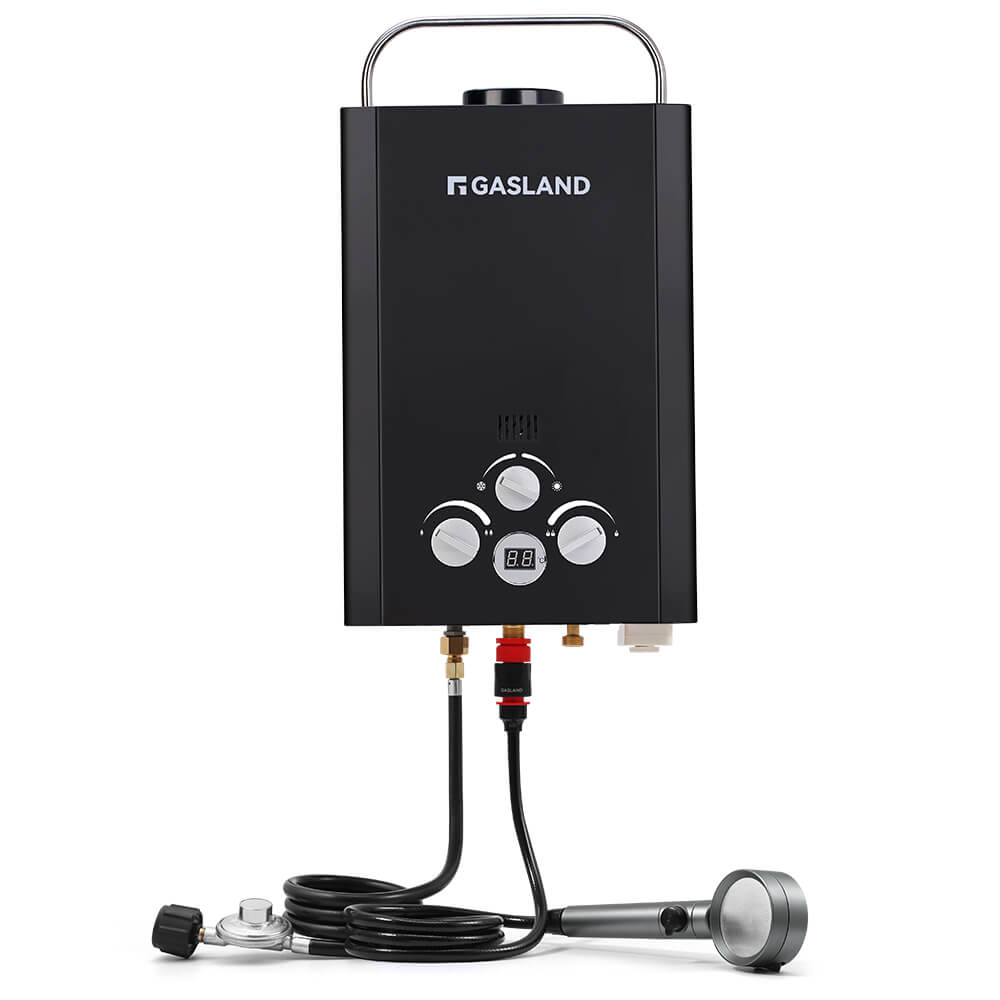 GASLAND-GASLAND Gas Propane Water Heater With Rain Cap - Black