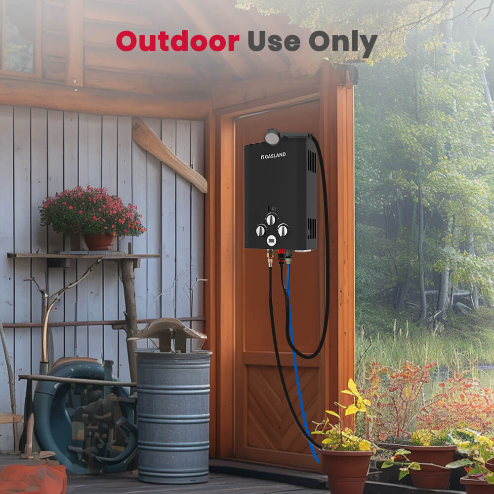 GASLAND-GASLAND Tankless Propane Water Heater - 1.58GPM 8L Black