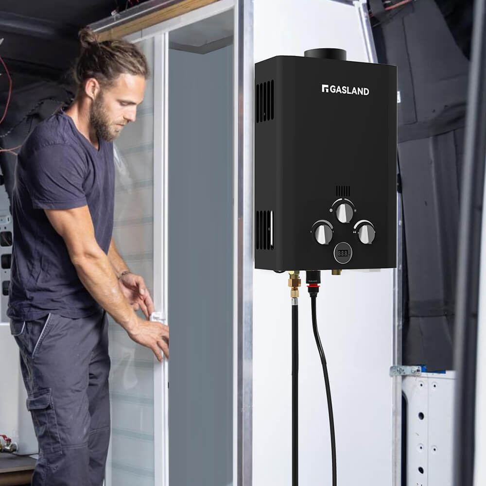GASLAND-GASLAND Tankless Propane Water Heater - 1.58GPM 8L Black