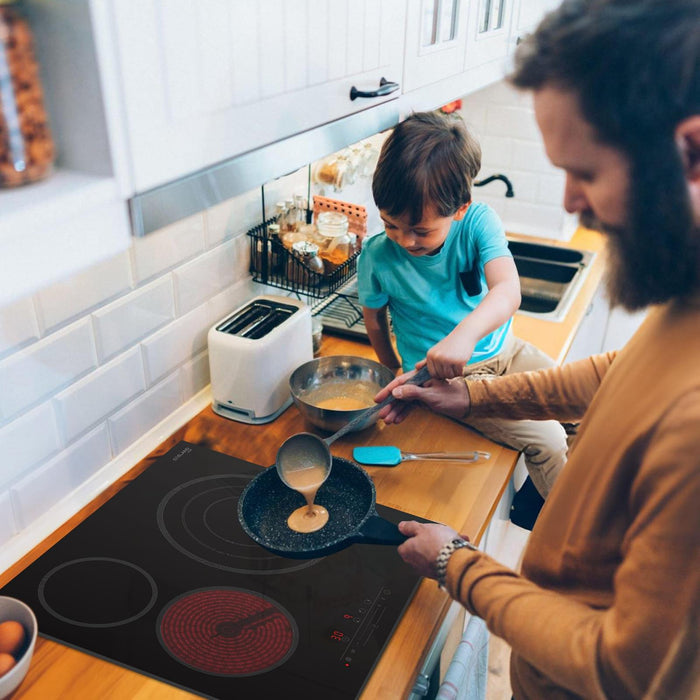 GASLAND-GASLAND 60cm 3 Burner Electric Ceramic Cooktop - 5700W Triple Ring Sensor Touch Control