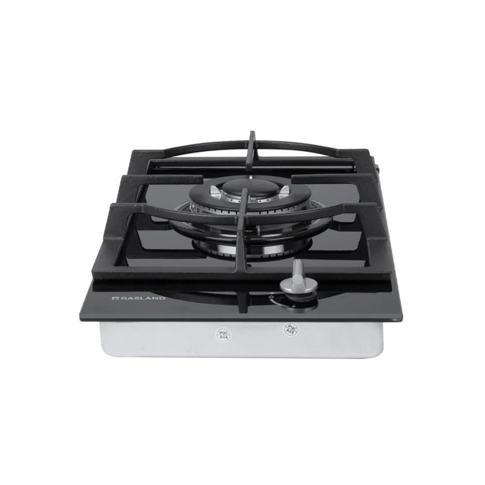 GASLAND-GASLAND 30cm Single Burner Black Tempered Glass Tri-ring Gas Cooktop