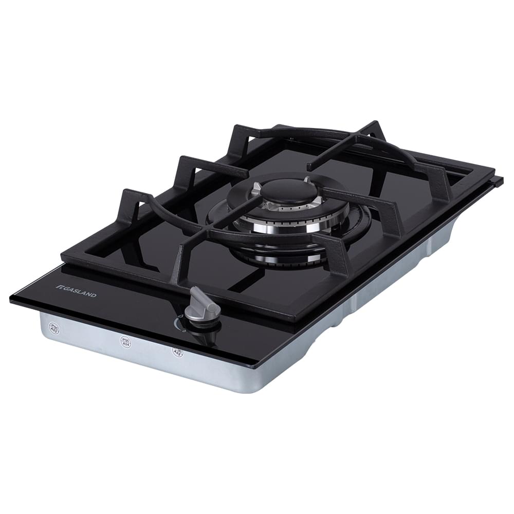 GASLAND-GASLAND 30cm Single Burner Black Tempered Glass Tri-ring Gas Cooktop