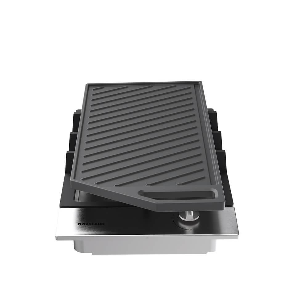 GASLAND-GASLAND 30cm Stainless Steel Single Burner Gas Cooktop With Griddle