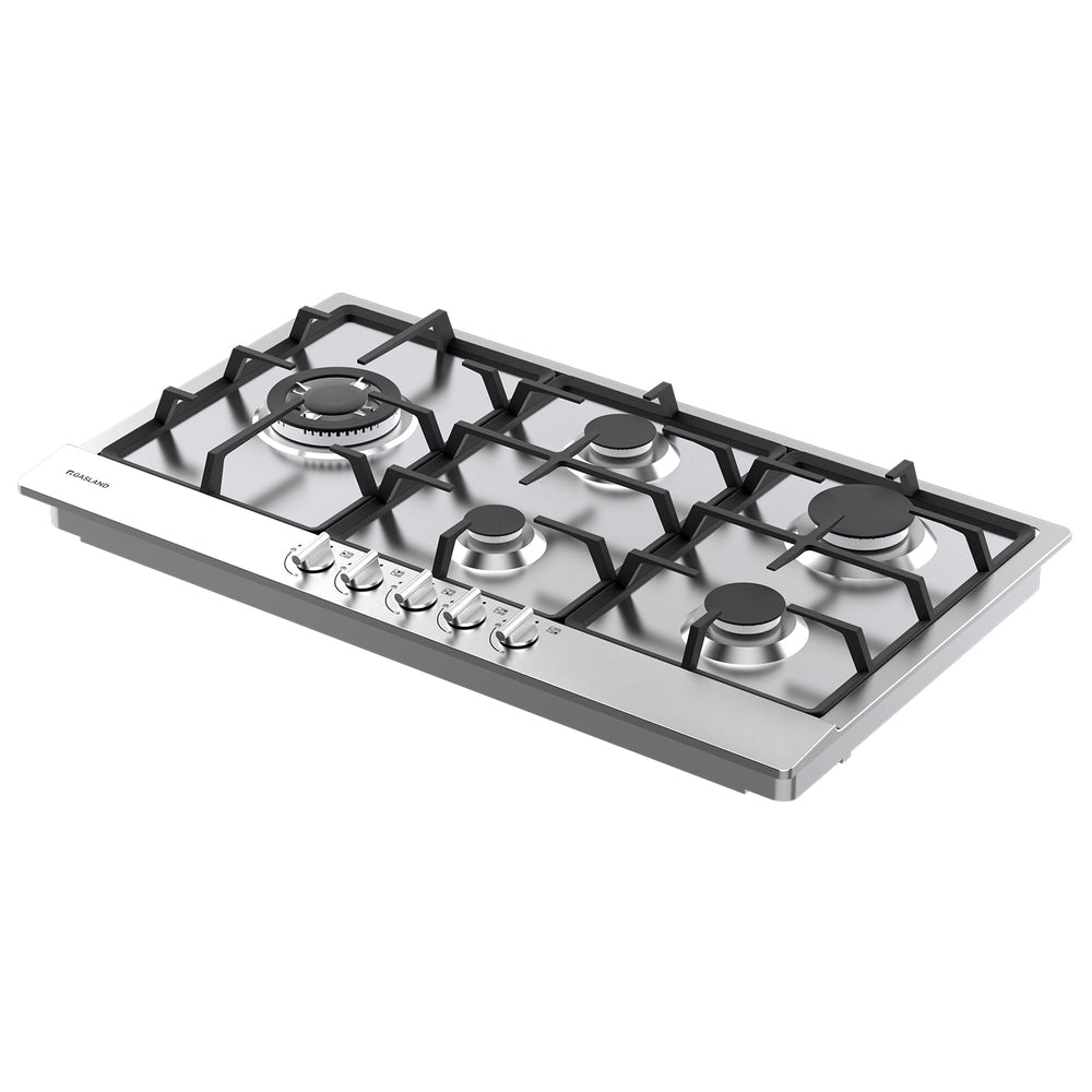 GASLAND 90cm 5 Burner Stainless Steel Side Tri-ring Gas Cooktop With Griddle