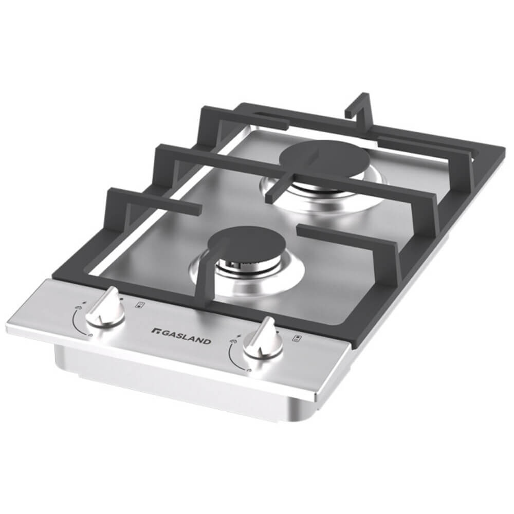GASLAND-GASLAND 30cm 2 Burner Stainless Steel Gas Cooktop