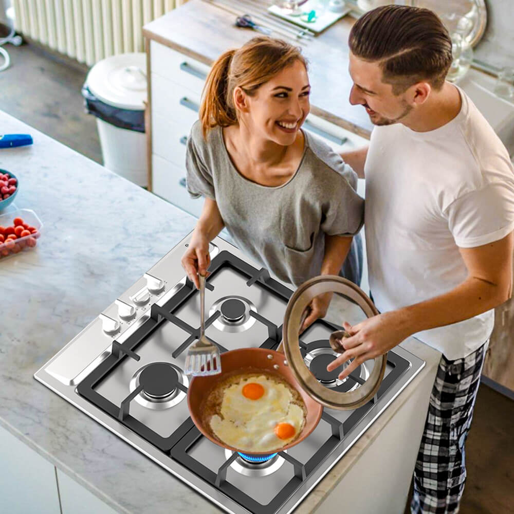 GASLAND-GASLAND 60cm 4 Burner Stainless Steel Tri-ring Gas Cooktop