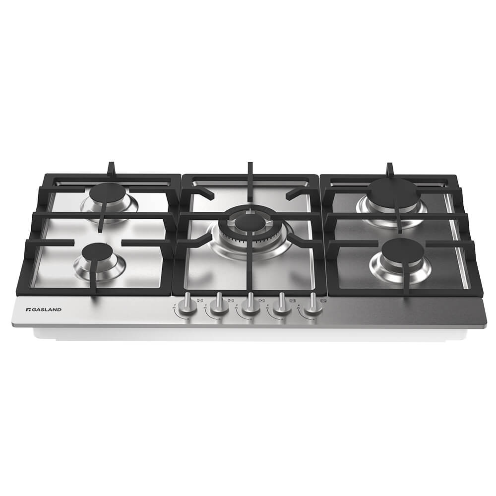 GASLAND-GASLAND 90cm 5 Burner Stainless Steel Tri-ring Gas Cooktop