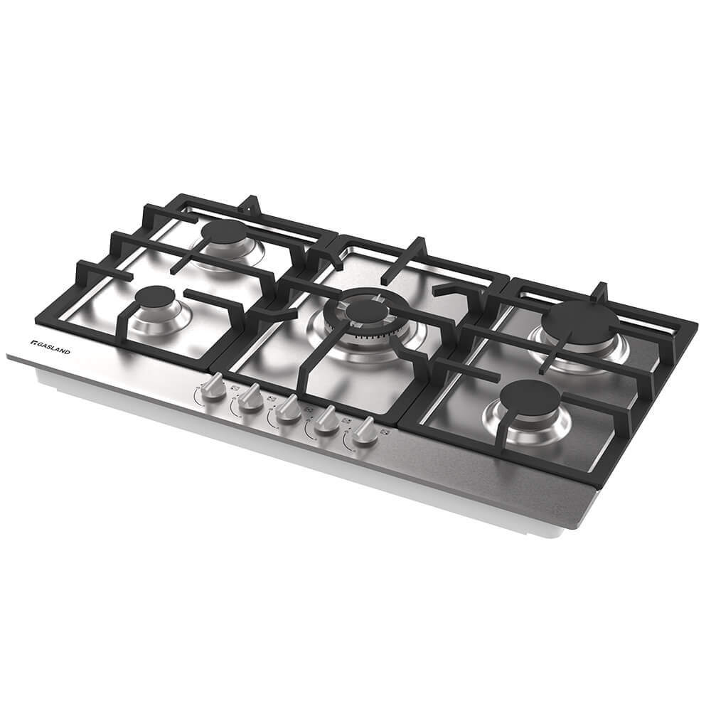 GASLAND-GASLAND 90cm 5 Burner Stainless Steel Tri-ring Gas Cooktop