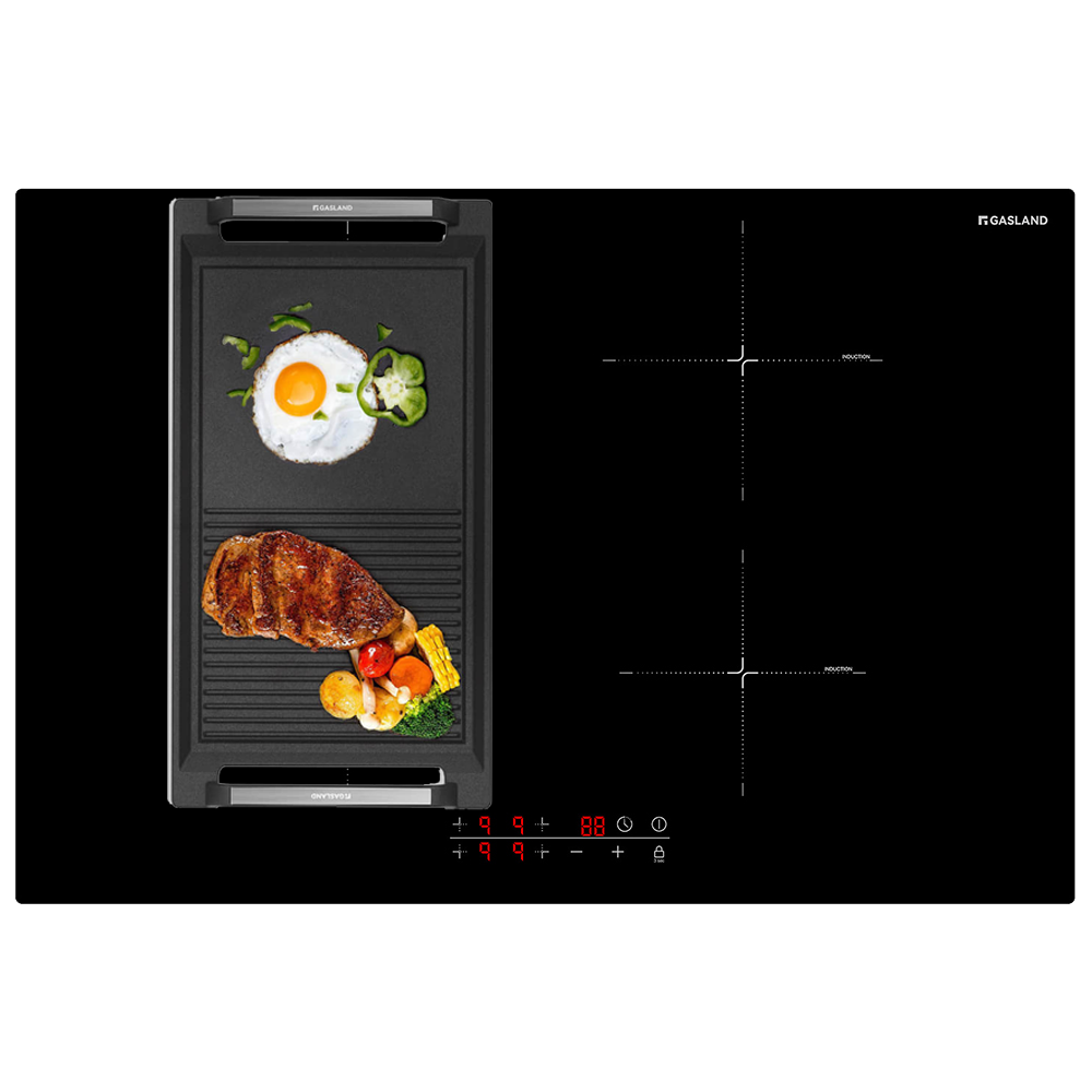 GASLAND-GASLAND 77cm 4 Burner Touch Control Induction Cooktop with Griddle