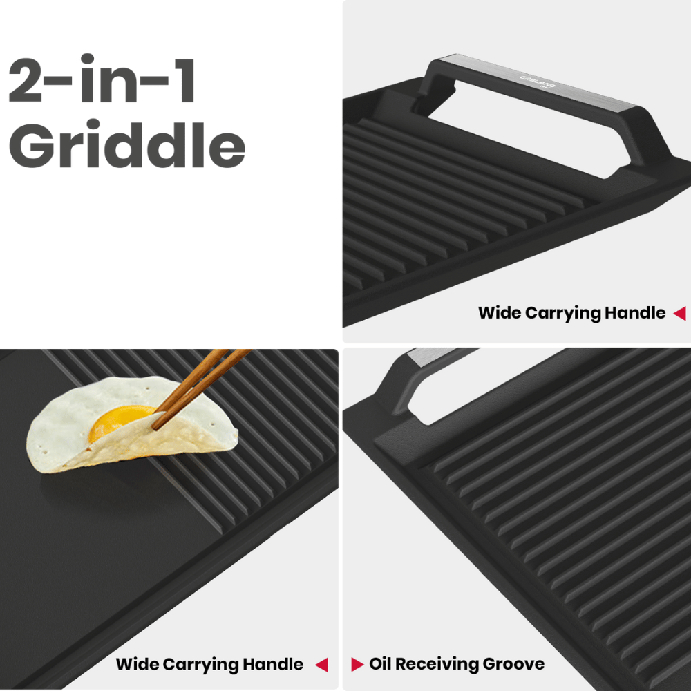 GASLAND-GASLAND 77cm 4 Burner Bridge Element Induction Cooktop with Griddle