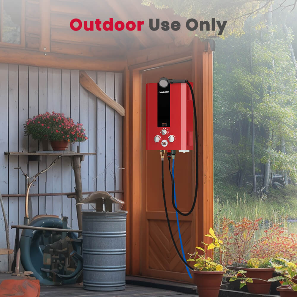 GASLAND-GASLAND Tankless Propane Water Heater - 1.58GPM 8L Red