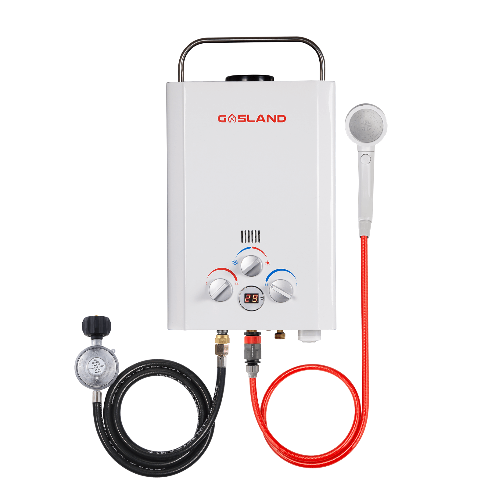 GASLAND Portable Tankless Propane Hot Water Heater - 1.58GPM 8L White