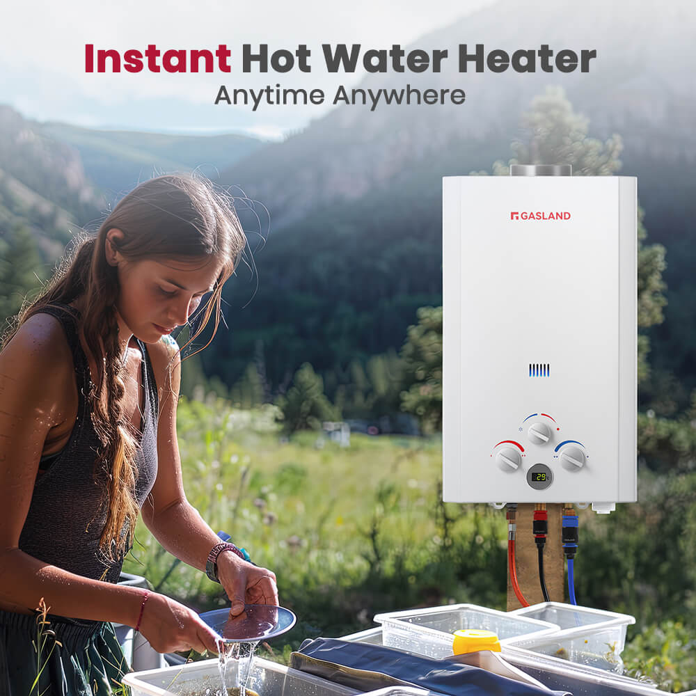 GASLAND-GASLAND Tankless Propane Water Heater - 10L White