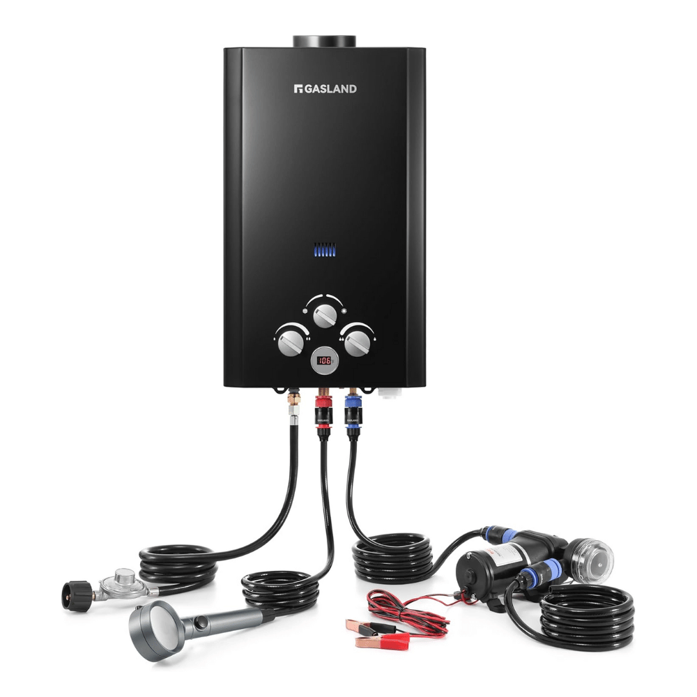 GASLAND Tankless Propane Water Heater with Pump Kit- 10L Black