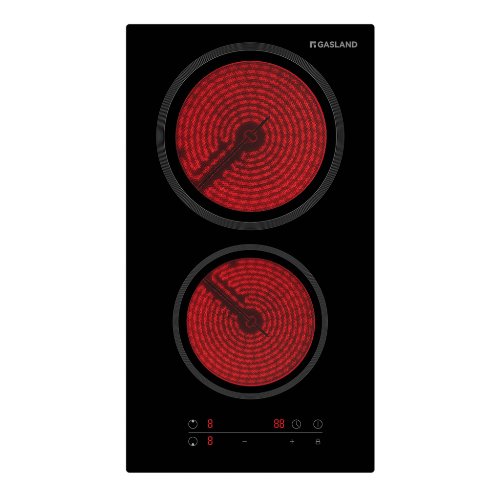 GASLAND-GASLAND 30cm 2 Burner Ceramic Electric Cooktop - 3000W Sensor Touch Control