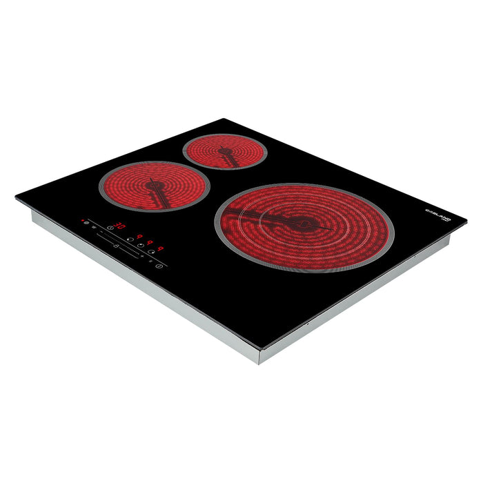 GASLAND-GASLAND 60cm 3 Burner Electric Ceramic Cooktop - 5700W Triple Ring Sensor Touch Control
