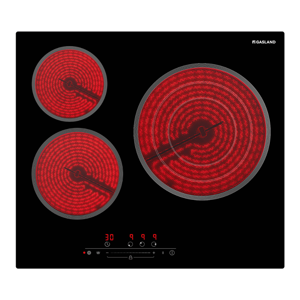 GASLAND-GASLAND 60cm 3 Burner Ultra Power Ceramic Electric Cooktop - 5700W Sensor Touch Control