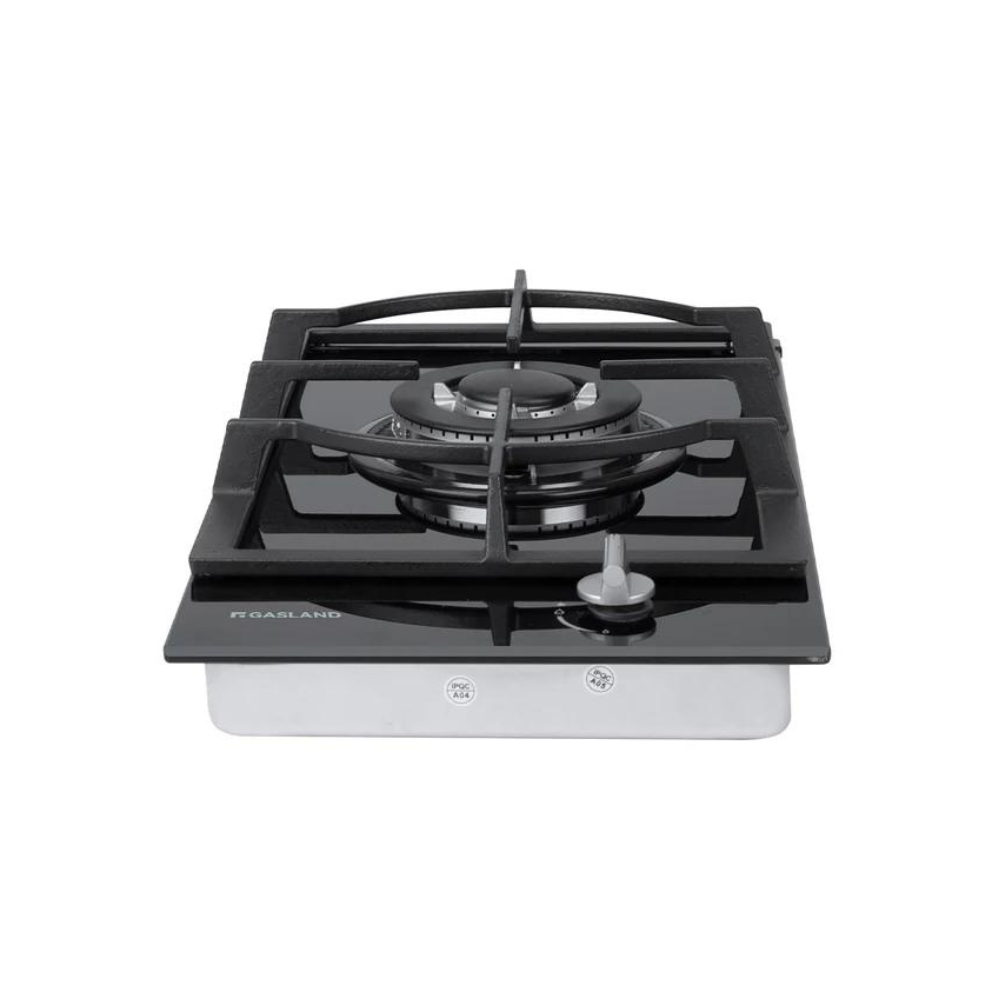 30cm Single Burner Black Tempered Glass Tri-ring Gas Cooktop