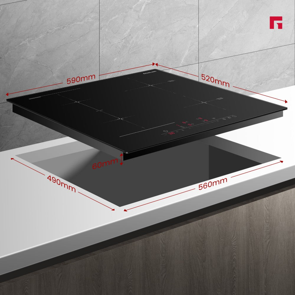 GASLAND 60cm 4 Burner 7000W Touch Control Electric Induction Cooktop