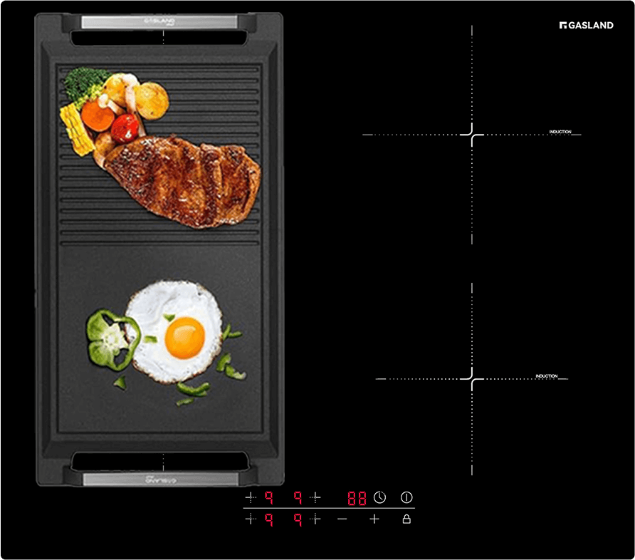 60cm 4 Burner Touch Control Induction Cooktop with Griddle