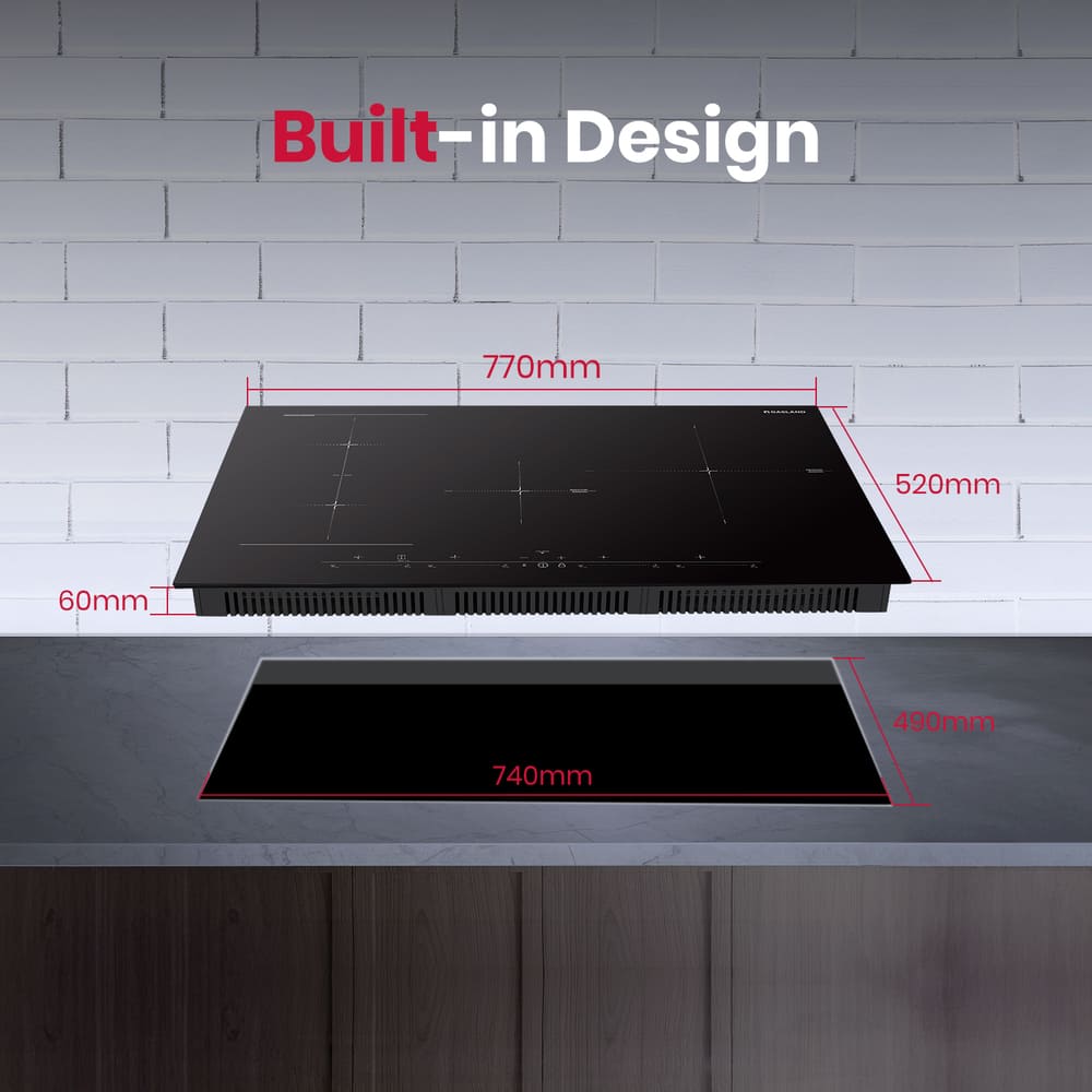 GASLAND-GASLAND 77cm 4 Burner FlexZone Touch Control Induction Cooktop