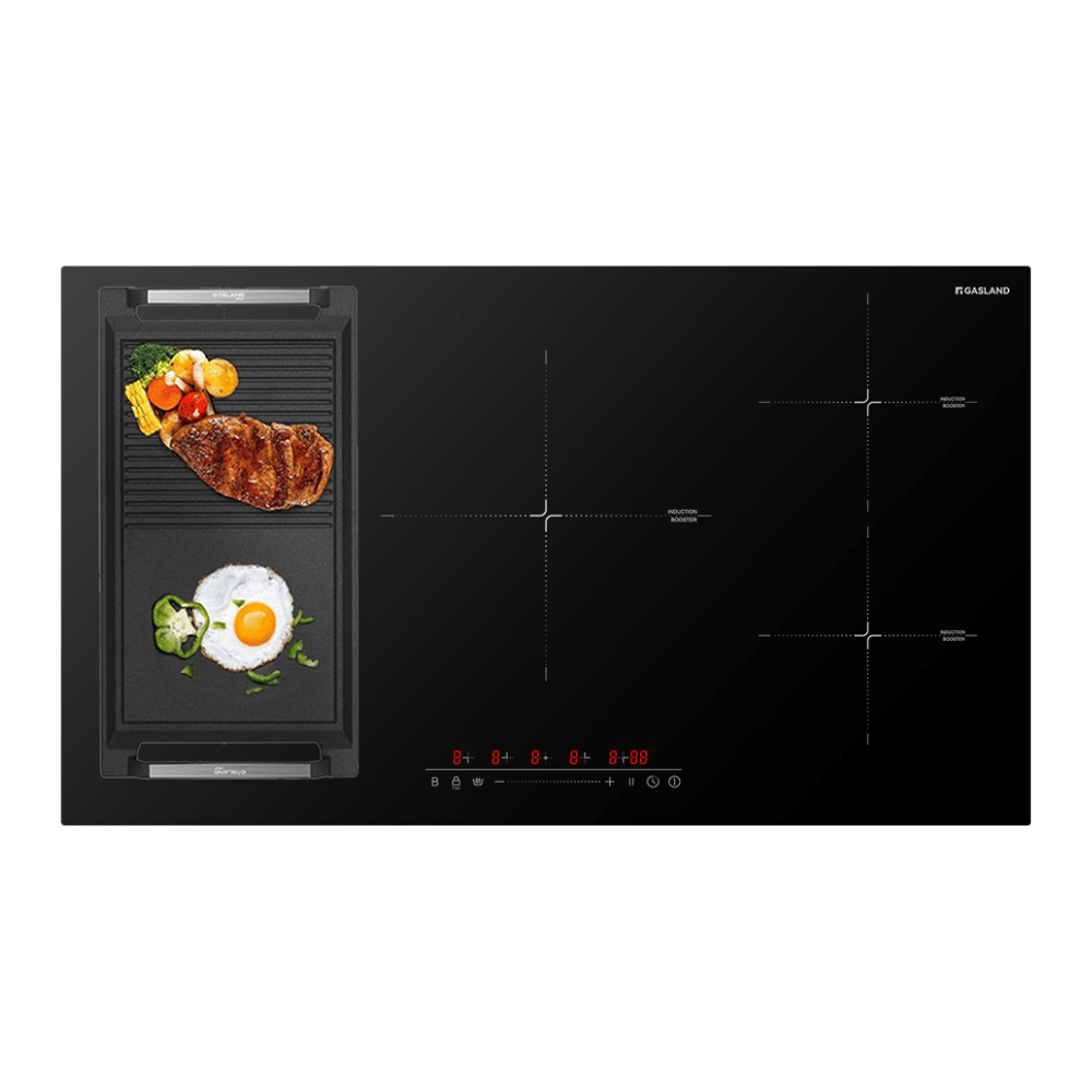 GASLAND 90cm 5 Burner Ultra Power Slider Touch Control Electric Induction Cooktop with Griddle