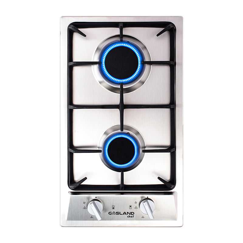 GASLAND chef Gas Cooktop 2 Burner Gas Hob Stainless Steel Cook Top 30cm